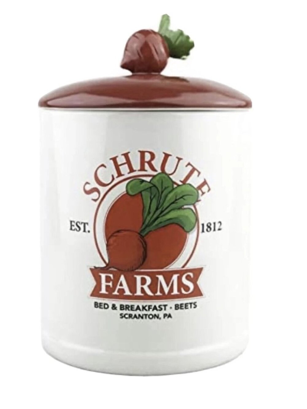 The Office Schrute Farms Beets Dwight NBC Large Canister Cookie Jar New NWT